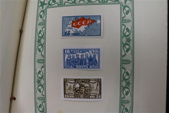 An album of Soviet stamps, 1928